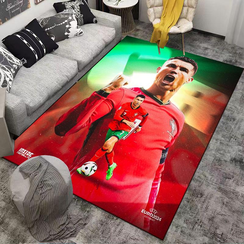 Football Star Designed floor mat, suitable as a non-slip mat for the living room or bedroom sofa