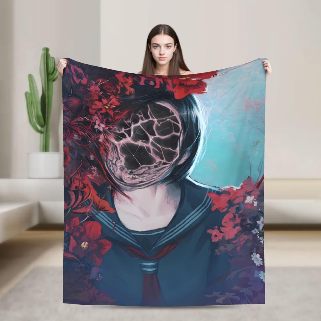 Silent Hill F Blanket Horror Game Super Warm Funny Plush Throw Blanket For Couch Bed Camping Flannel Bedspread Bed Cover