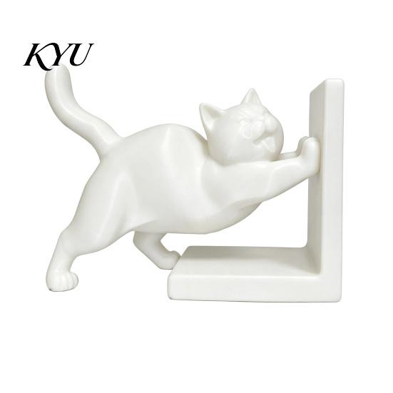 Creative Desk Decor for Cat Lovers 3D Printed Bookend Bookshelves, Decorative Book Ends Office Modern Minimalist Holder & Study Room, Heavy