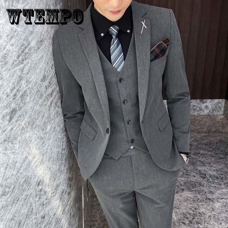 

Костюм Куртка Костюм Брюки Двухсекционный мужской костюм Профессиональный крой Банкетное платье