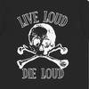 Live Loud Skull T-Shirt - Rocker Biker Graphic Tee