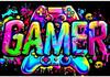 Colorful Graffiti Super Player Themed Banner Backdrop Children Birthday Party Background Decoration Banner Photography Backdrop