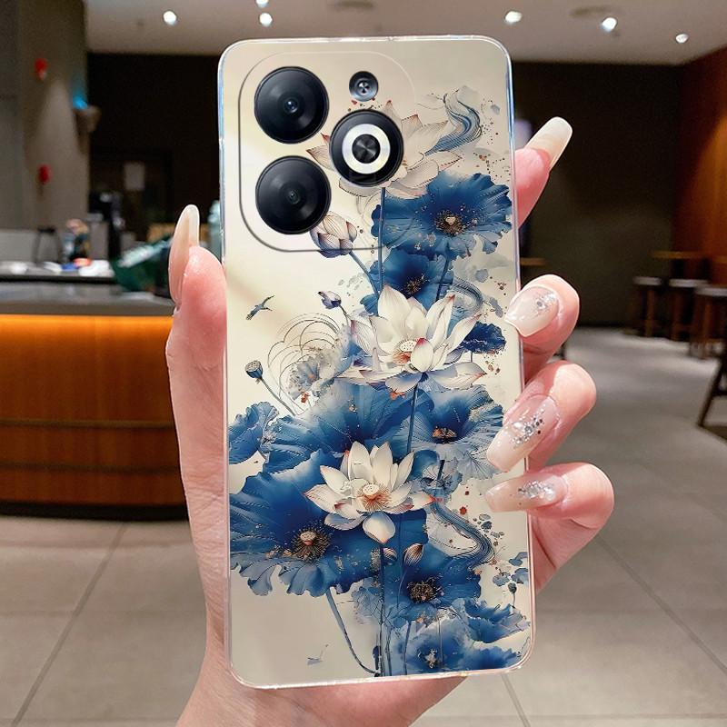 Casing For infinix Smart 8/Smart 8 Pro Luxury Dragon Cute Cool Boys Girls Soft silicone Phone Case Back Cover Transparent Shell