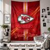 Wandbehang mit individuellem Namen & Text, Dekorative Tapisserie der Kansas City Chiefs für das Schlafzimmer