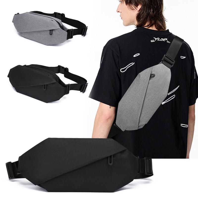 Herren Umhängetasche Sling Bag Konvertierbare Brusttasche - Crossbody/Schulter-/Hüfttasche für Pendeln & Sport