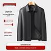 Dibinze Men's Plus Size Lapel Faux Leather Jacket