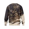 Men's Casual Loose Fit Printed Neck Long Sleeve T-Shirt for Daily Wear