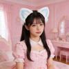 Children's Plush Flying Mouse Ears Hairband Gentle On Skin Headwear Lightweight Headdress For Costume Parties