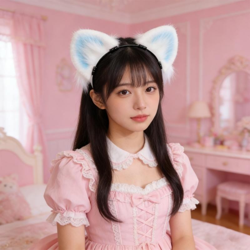 Children's Plush Flying Mouse Ears Hairband Gentle On Skin Headwear Lightweight Headdress For Costume Parties