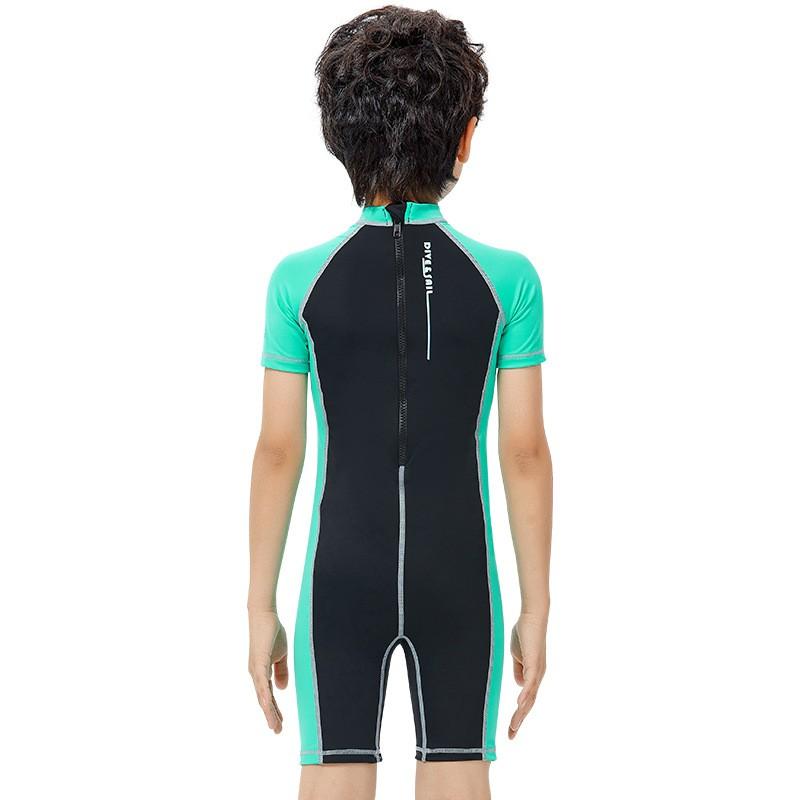 Kinder UV-Schutz Rash Guard Badeanzug Mit Kurzen Ärmeln Schwimmen Schnorcheln Strand Surfen Schnell Trocknend