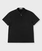 PANICALE Black Half-Zip Polo Shirt