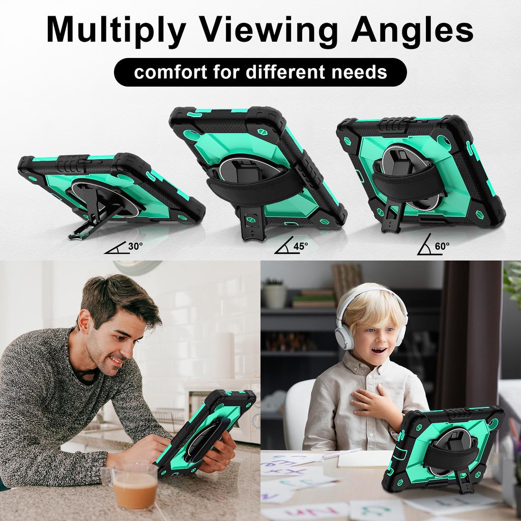 360 - Degree All - Round Protection! Multifunctional Tablet Case for Samsung Galaxy Tab A9. SM-X110/SM-X115 8.7