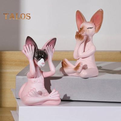 Meditasyon Kedi Heykelciği Reçine Buda Tüysüz Kedi Süsleri Meditasyonda Oturun Zen Kedi Heykeli Ev Dekorasyonu Meditasyon Tutkunları İçin Hediye