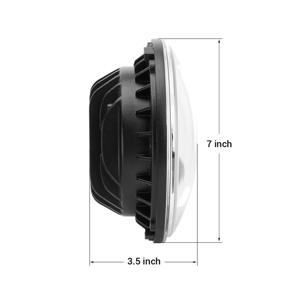 Wrangler 7" RGB Angel Eye Headlight Assembly with Remote Control - Energy Efficient