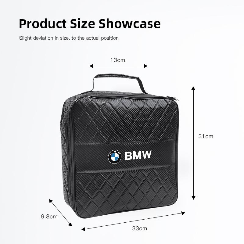 2026 Car Carbon Fiber Charging Gun Storage Bag Organizer Box Stickers For BMW G80 G06 G07 G42 G14 G15 G16 F20 F21 M2 M3 M4 M5 M6 KS6