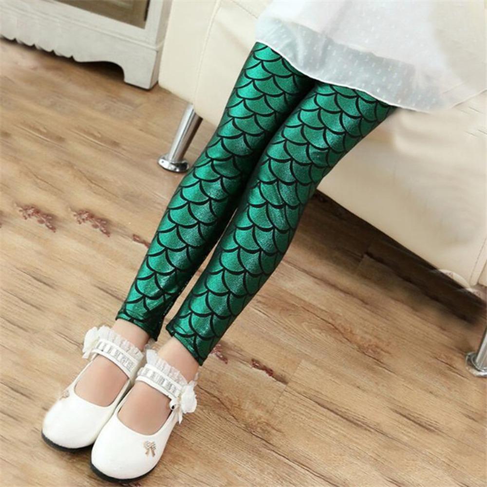 Pantalones Largos Sexy Escama de Sirena Decoración Noche Fiesta Vestido Nuevo Niños Niñas