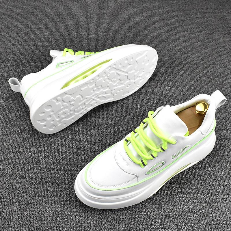 Fashion British style men's fashion white shoes party banquet dress lace-up genuine leather shoe platform sneakers designer footwear man