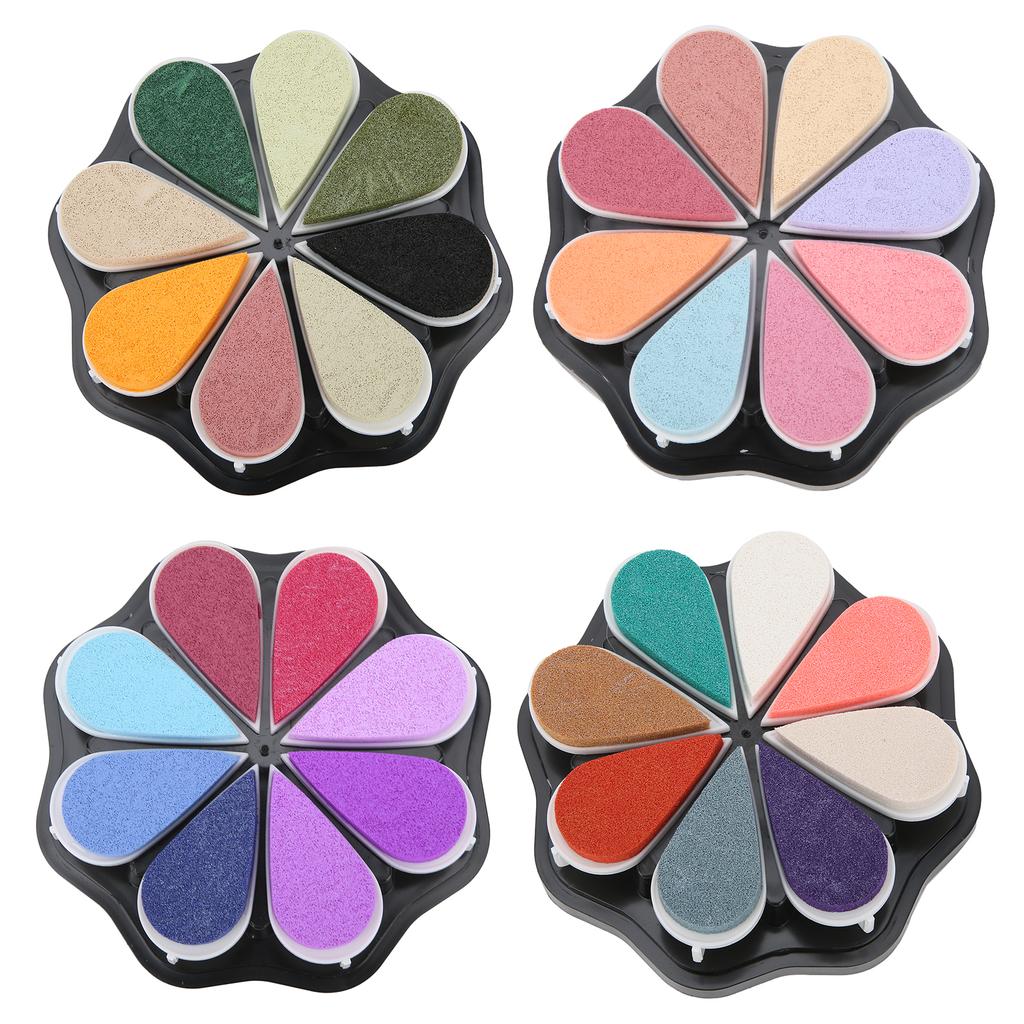 Stamp Pad Petal Shape Finger Creativity Ink Pad for DIY HandMade Office Supplies