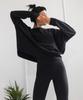 Love Your Body Drop Shoulder Wide Fit Crop Top (Black)