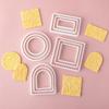 Square Arch Rectangle Cookie Cutter Mold Wavy Round Shaped Blessing Frame Fondant Cookie Cutting Die Baking Cake Decorating Tool
