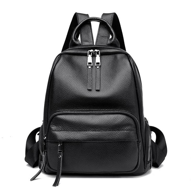 Genuine Leather Women's backpack New Fashi Trendy Soft cowhide backpack for lady large capacity travel commuting backpack