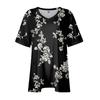 Womens Plus Size Tops Shorts Sleeve Shirts V Neck Casual Clothing Clothes Printed Tops