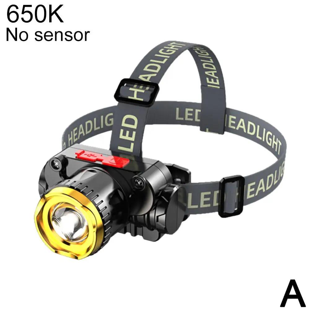 LED Headlights With Strong Light Rechargeable Zoom Night Flashlight Fishing Lamp Miner's Headworn Bright Is Super Telephoto L2S8