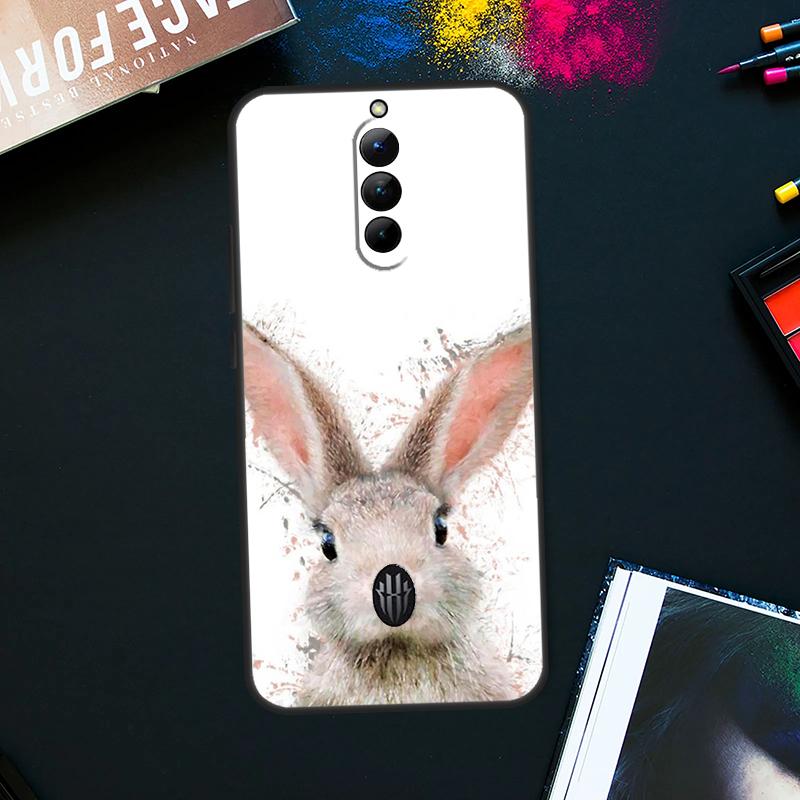 Cute Bunny Rabbit Case For ZTE Nubia Red Magic 9 Pro Plus RedMagic 8 8S Pro Plus 6 7 6S 7S Pro 5G 5S 6R Cover