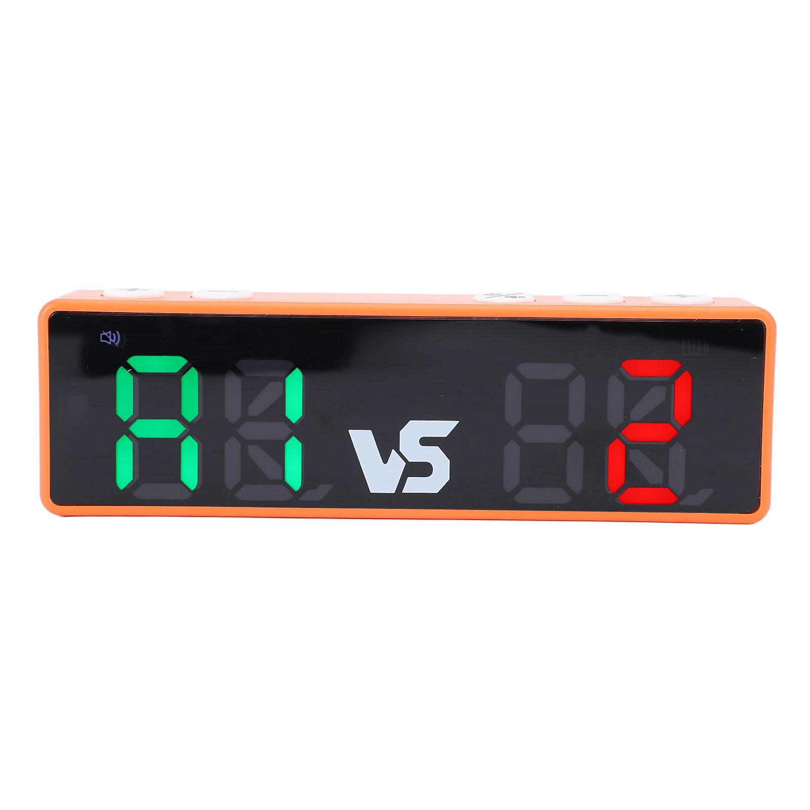 Marcador Digital Mini 4 Dígitos Pantalla LED Brillante Zumbador Fuerte Recargable Portátil Electrónico