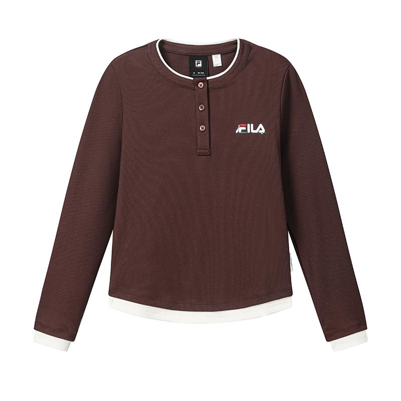 Fila Теннис Простая Однотонная Удобная Футболка с Длинным Рукавом Женские топы A11W633208FWI M