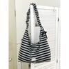 Korean Star Print Crossbody Bag for Women, Black White Large Capacity Hobo Shoulder Purse, Casual Versatile Handbag for School