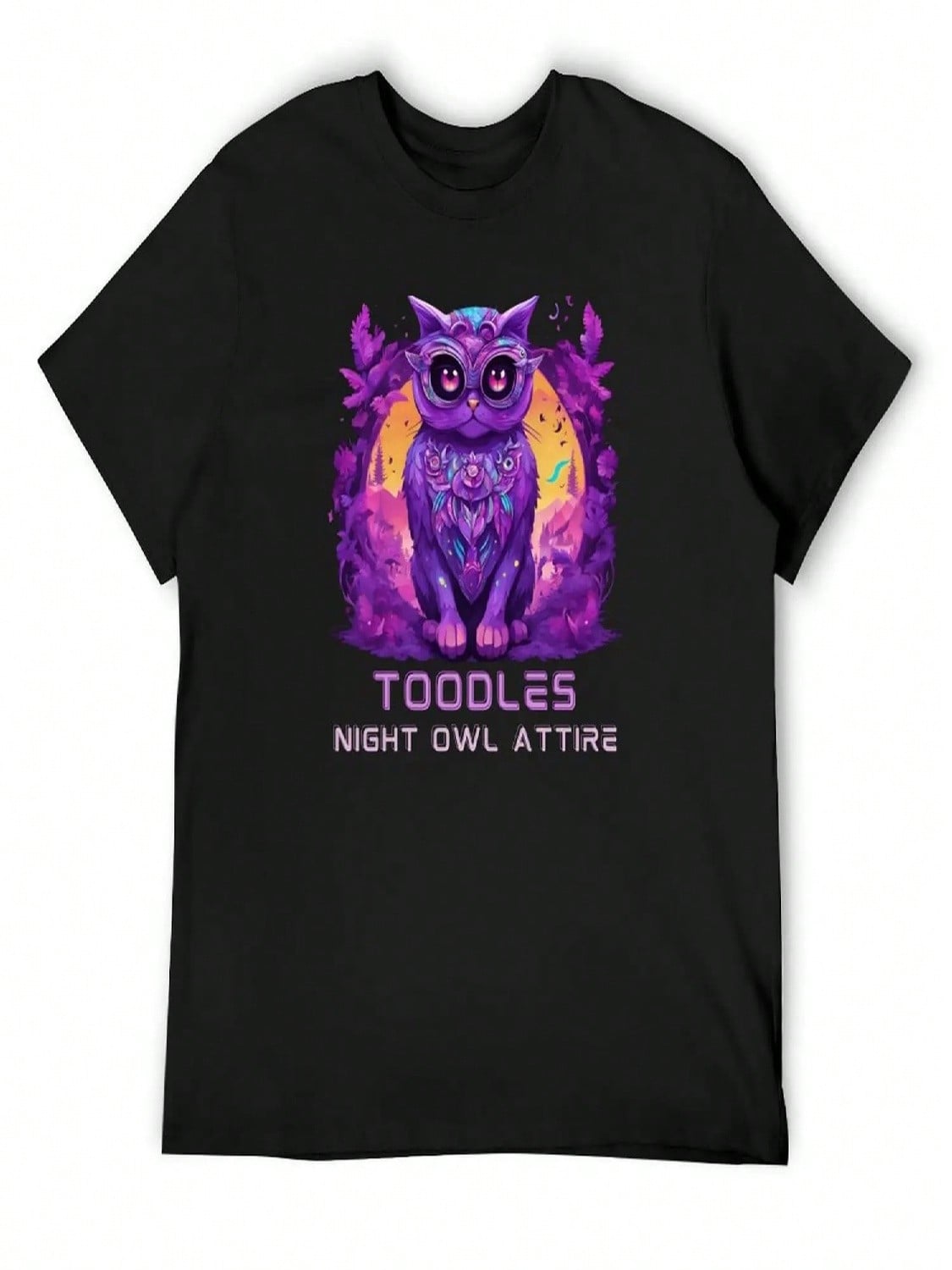 Toodles Night Owl Attire T-Shirt Kawaii Clothes Street Wear For A Boy Plus Size unisex Clothing S разноцветный