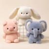 17cm kawaii Table Companion Plush Toy Soft Animal Series Rabbit Fox Dog Plush Doll Office decoration Accompanying Doll Gift