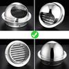 Stainless Steel Exterior Wall Air Outlet Grille Round Heating Cooling Vent Cover