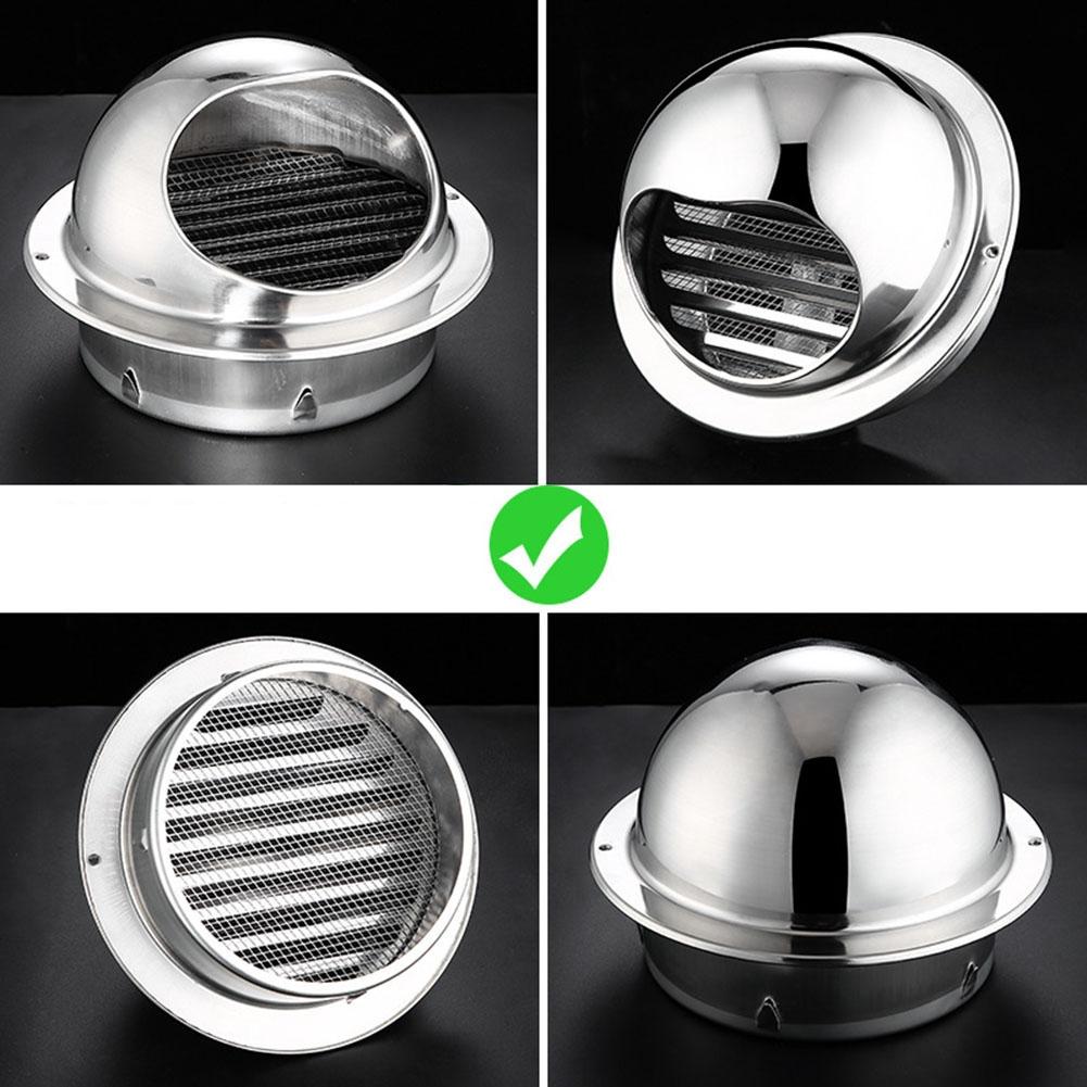 Stainless Steel Exterior Wall Air Outlet Grille Round Heating Cooling Vent Cover