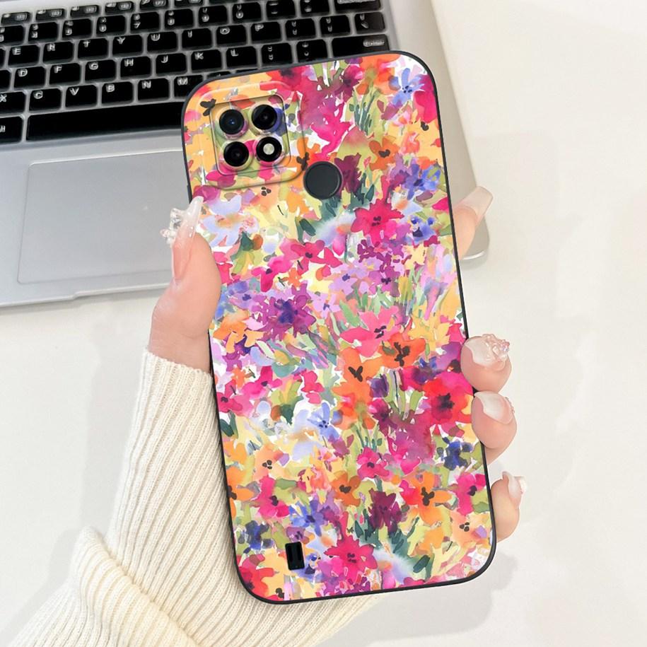For Realme C21 RMX3201 Case Realme C25 Cover Popular Sunflower Soft Silicone Phone Case For Realme C25S C25Y C21Y C 21 C 25 Capa