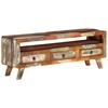 TV Cabinet Multicolored 110 X 30 X 40 Cm Solid Reclaimed Wood