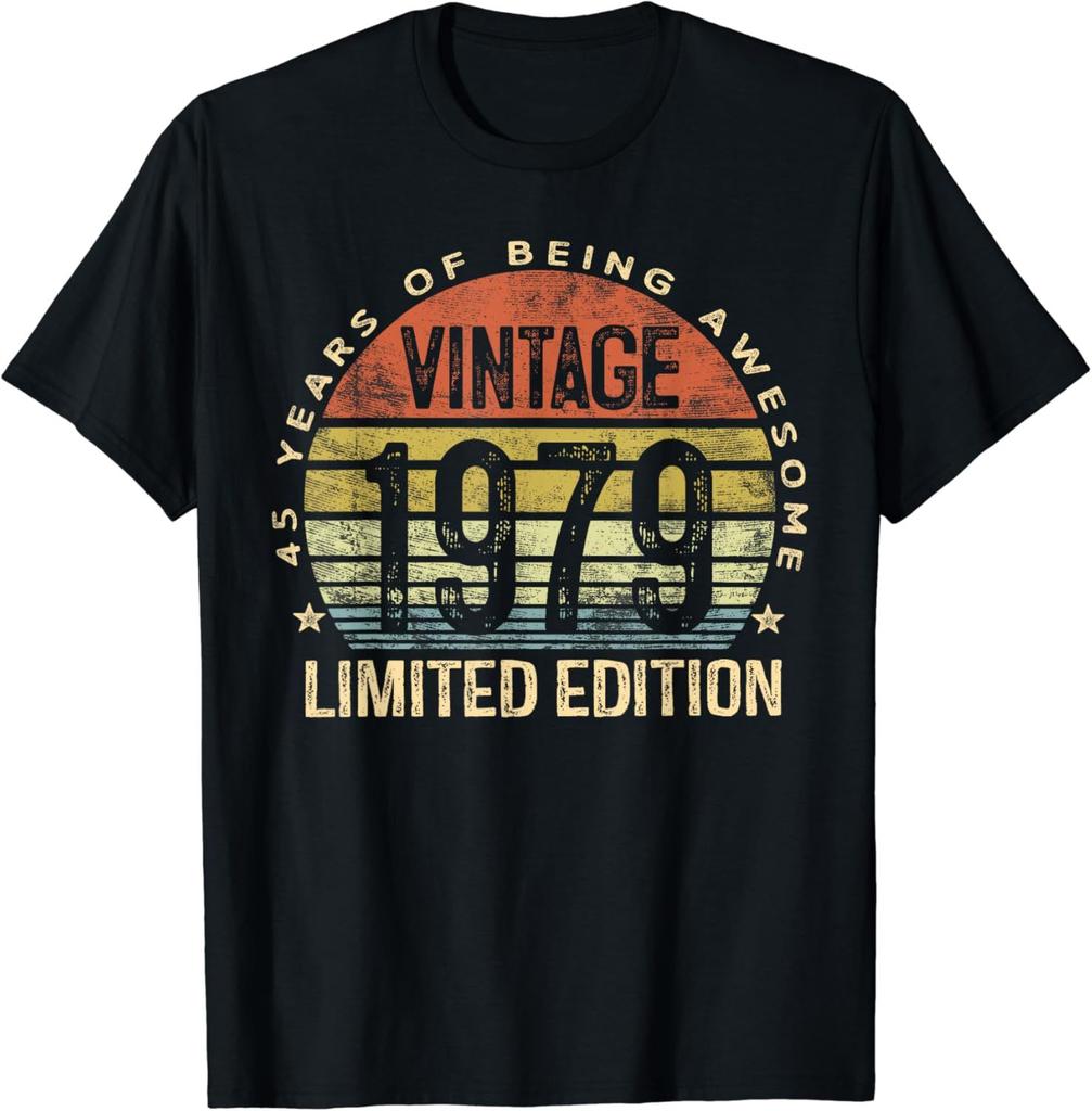 Καλοκαιρινή Ανδρική Μπλούζα T-shirt Vintage 1979 Εκτύπωση T-shirts Oversized T Shirt Top Ανδρικά Ρούχα Εξωτερικού Χώρου Streetwear Κοντομάνικο Πουλόβερ