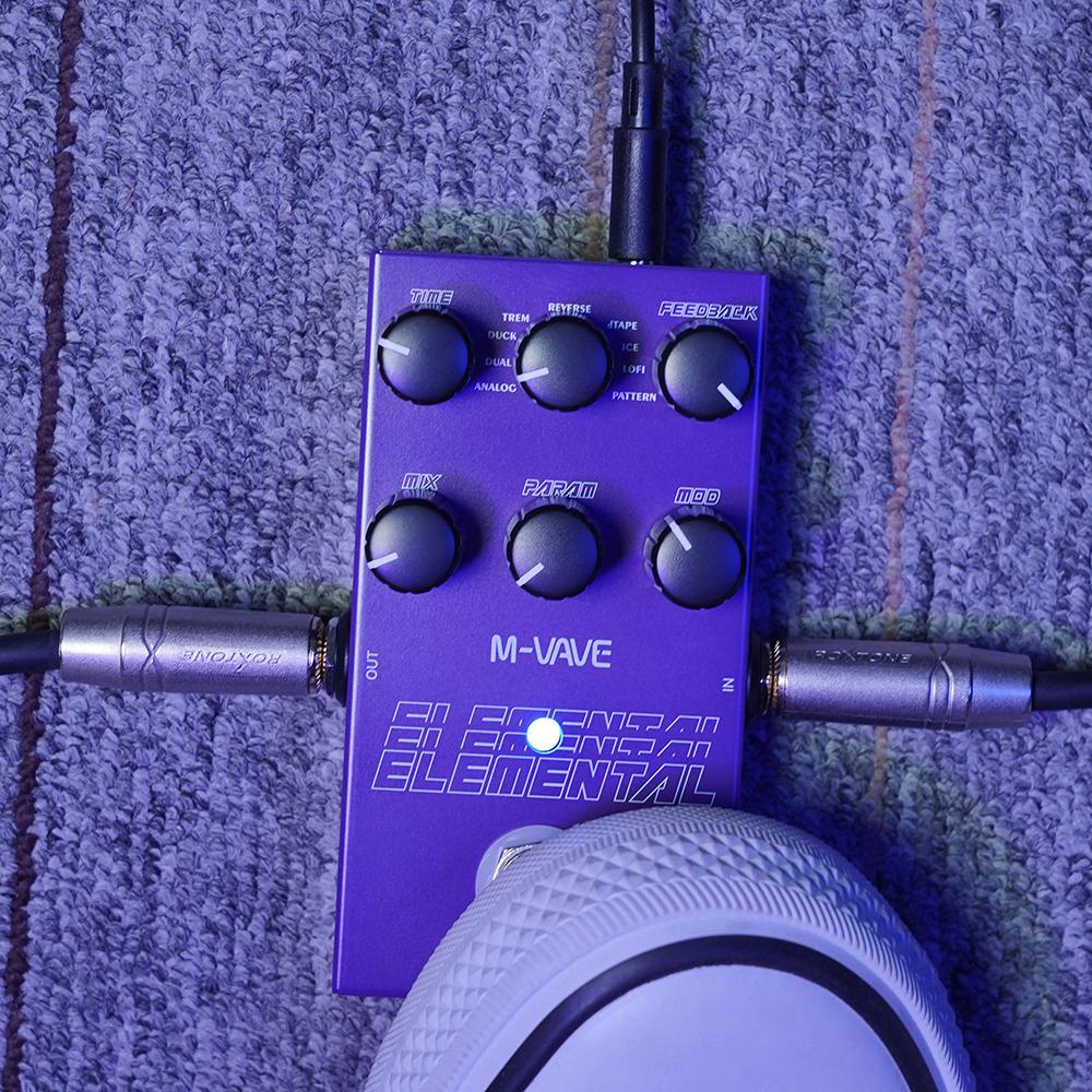 M-VAVE Elemental Digital Delay Pedal 9 Verschiedene Delay-Effekte Gitarrenpedal Unterstützung für TAP und HOLD Modus Gitarrenzubehör