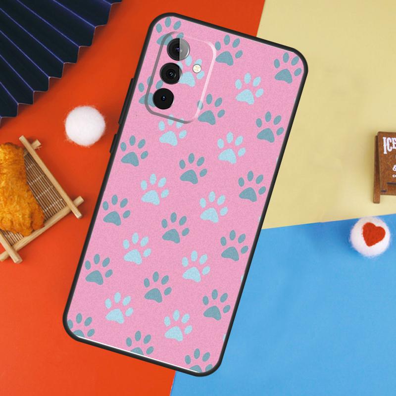Cat Dog Paw Design Case For Samsung Galaxy A53 A33 A13 A54 A34 A14 A56 A36 A16 A06 A12 A32 A52 A35 A17 A15 A55