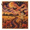 Set Artistico con Perle Finte Kit Fai da Te di Halloween, Set Creativo Ricamo con Perline 3D, Decorazione per la Casa Unica Spaventosa Fantasma Capra Strega Arte da Parete, Stagionale per Adulti, Principianti