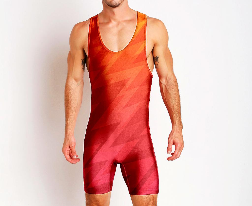 Wrestling suit Wrestling suit One-piece swimsuit Men's gym suit Sportswear Sweat-absorbing light weight training suit