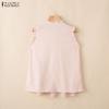 ZANZEA Damen Sommer Casual V-Ausschnitt Ärmellose Tanktops