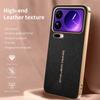 Fashion Lichee Pattern Phone Case For XiaoMi RedMi Note 15 Pro 5G PC Hard Shell Protective Plating Frame Shockproof Back Cover
