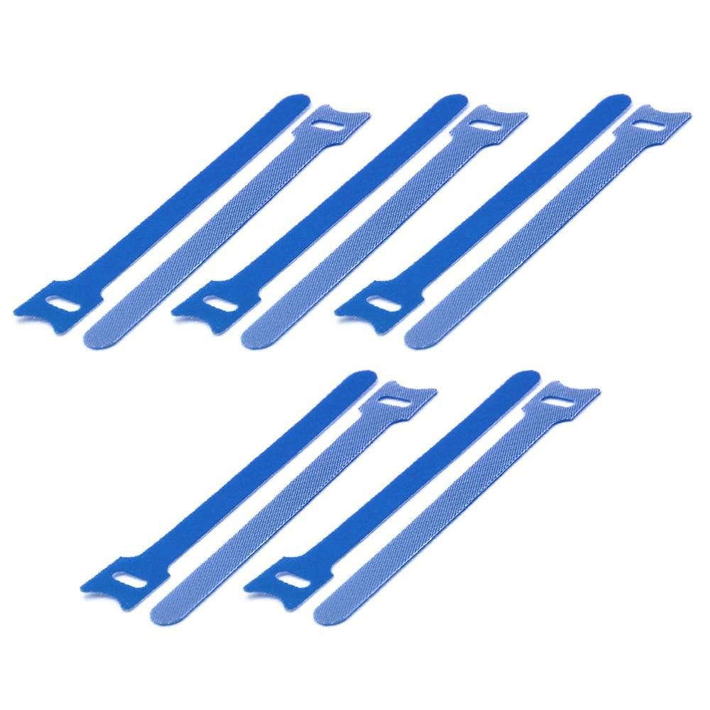 50pcs Auto-adhesive Cable Management T-type Velcros Tape 150mm*12mm TV/PC/USB Wires Ties Fixing Reusable Multi-use Nylon Fabric