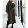 Felpe lunghe con cappuccio foderate in pile da donna Autunno Inverno Moda Casual Solido Ampio Manica Lunga Felpe Y2K Femminili