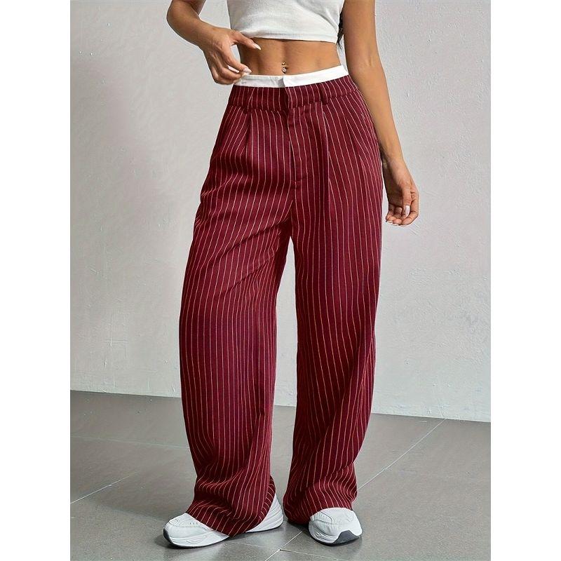 Fashion Fashion Casual High Waist Straight-Leg Pants Women's Suit Pants Casual Pants Trousers Women