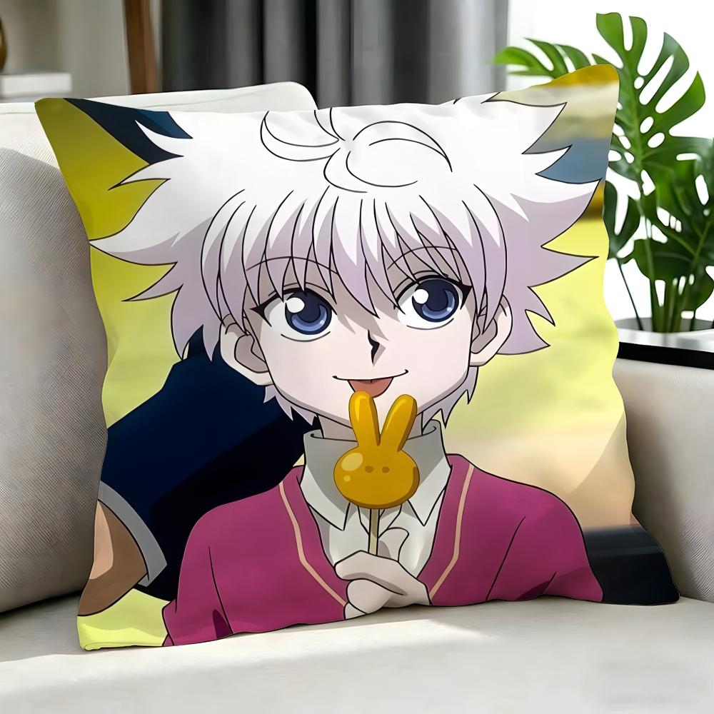 Anime Hunter Hunter Cushion Cover Cushion Cover Set 4Pcs 50X50 45X45 40X40 Pillowcase Decorative Sofa Home Decor