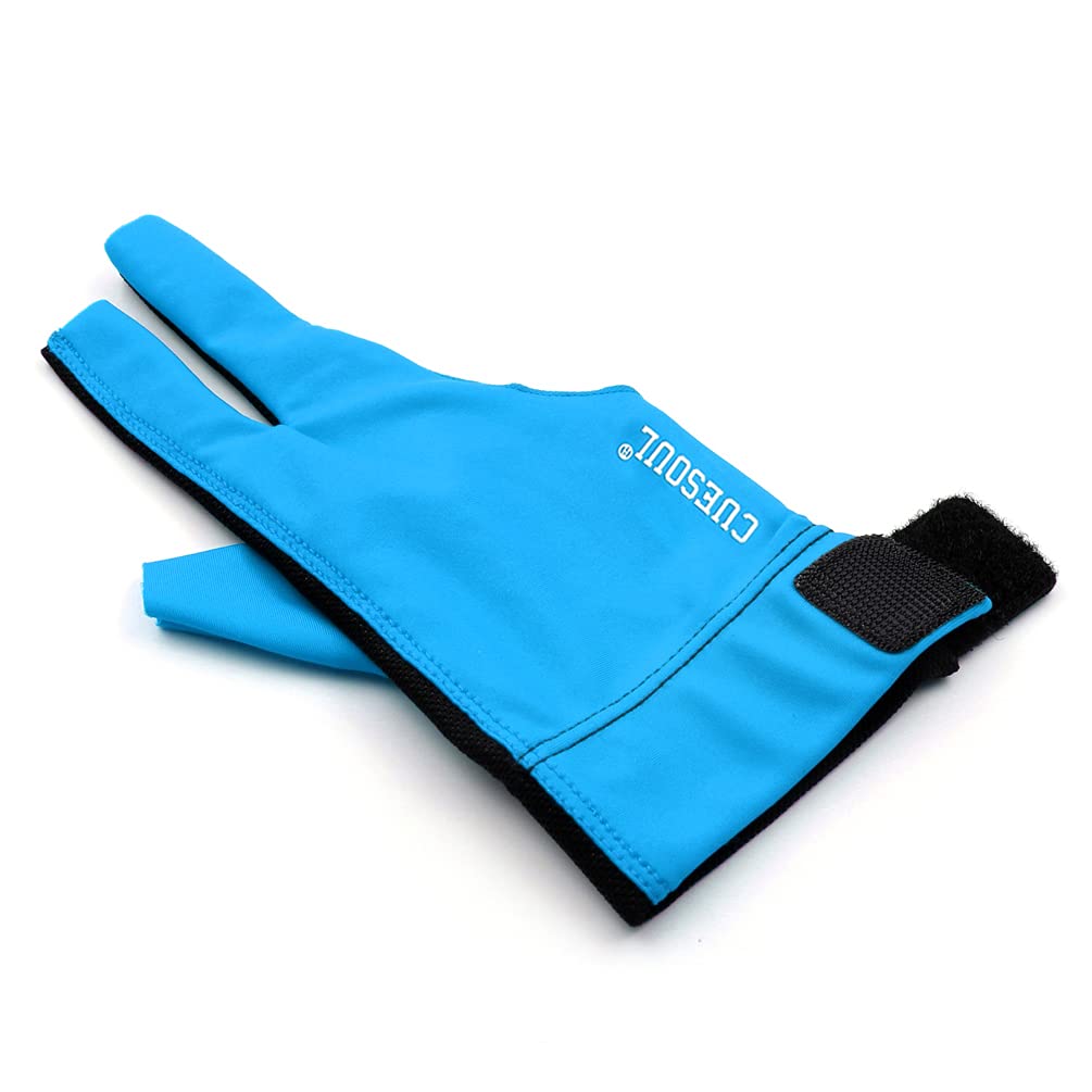 CUESOUL Billardhandschuhe für die linke Hand, 3 Finger, Cut-Out-Handschuhe