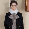 New Fashionable and Versatile Autumn and Winter Scarf Hairy Scarf Leopard Print Scarf High-end Neck Protection Scarf Warm and Cozy